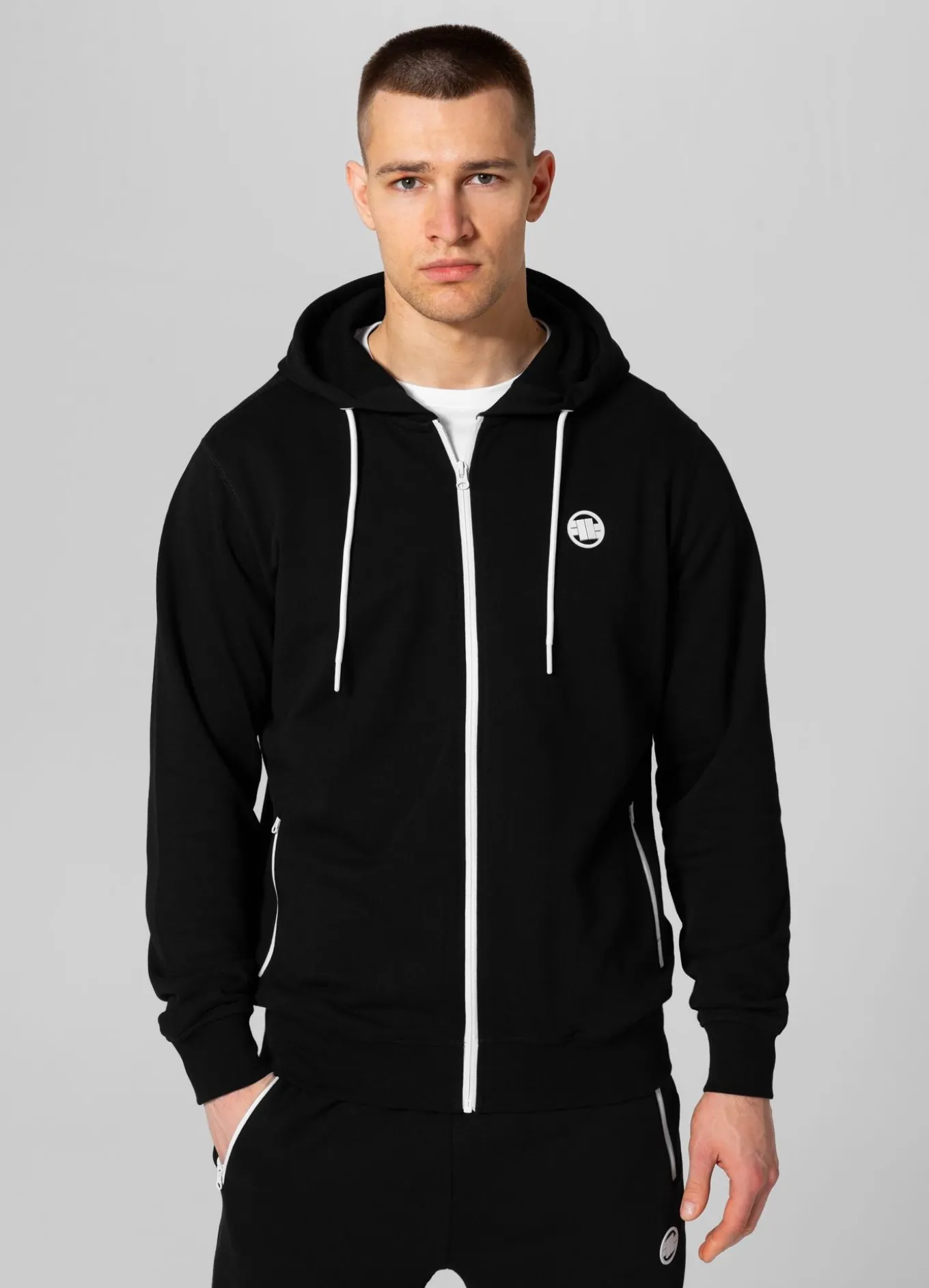 Men's Zip-up hoodie Terry Small Logo
