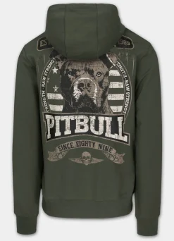 Men's Zip-up hoodie TROUBLEMAKER - Dark green