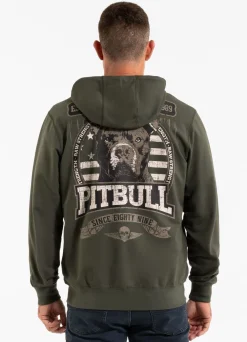 Men's Zip-up hoodie TROUBLEMAKER - Dark green