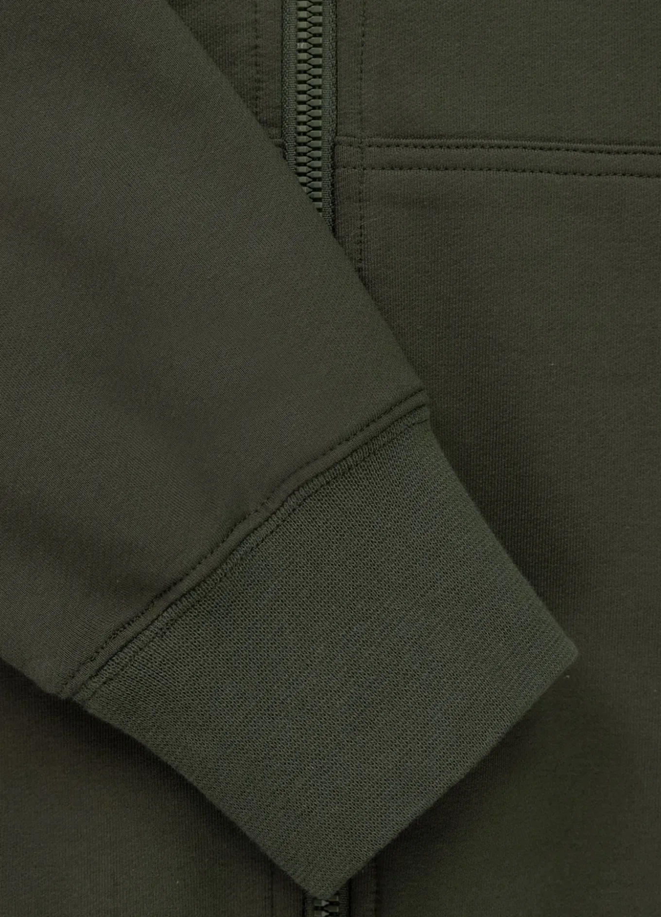 Men's Zip-up hoodie TROUBLEMAKER - Dark green