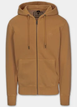 Men's Zip-up hoodie Washed Lancaster II - Honey yellow