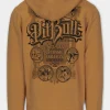 Men's Zip-up hoodie Washed MULTISPORT - Honey yellow
