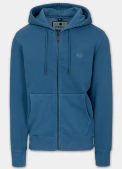 Men's Zip-up hoodie Washed Lancaster II - Shade blue