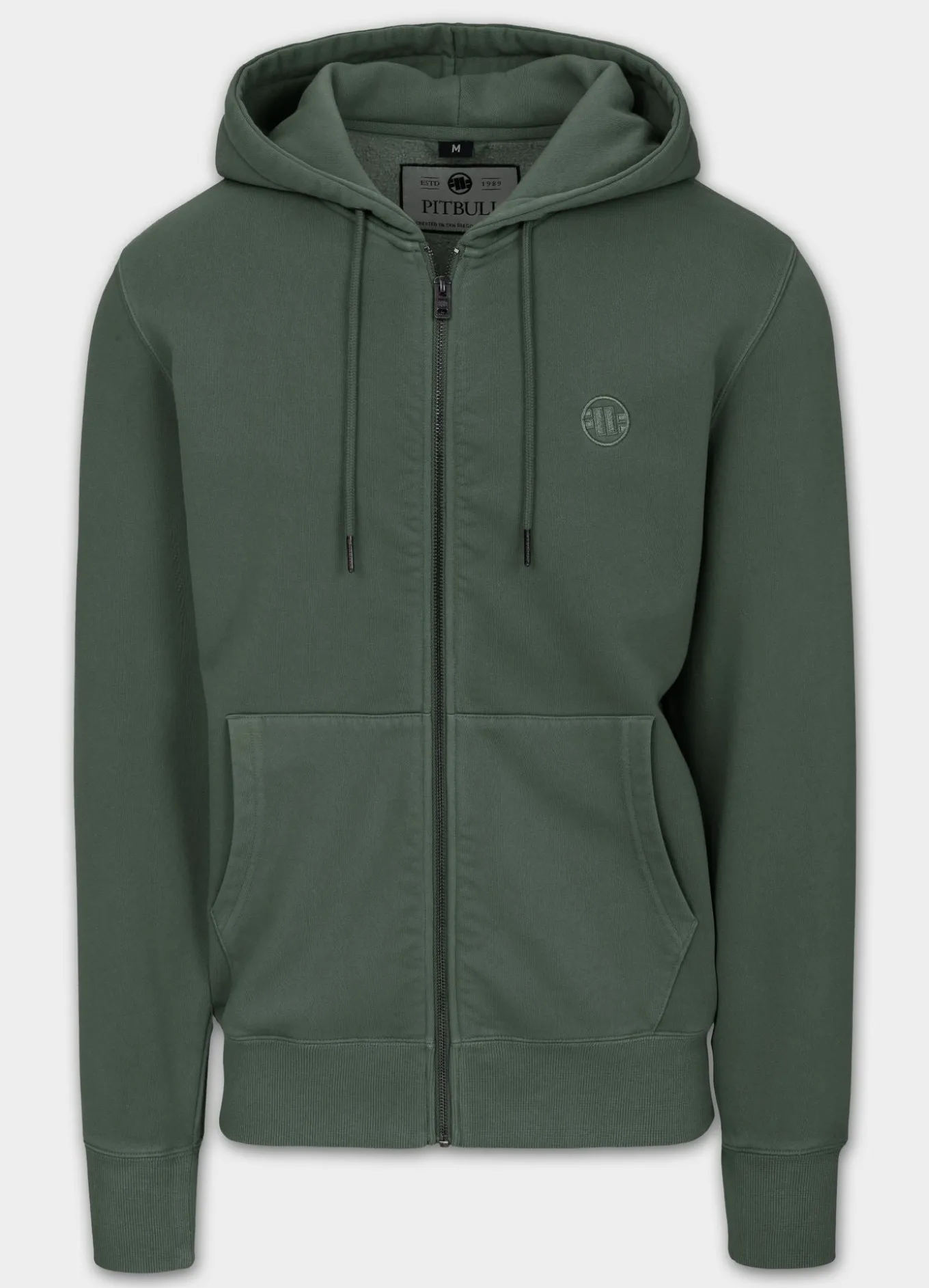 Men's Zip-up hoodie Washed Lancaster II - Washed green