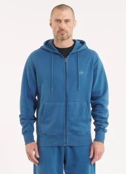 Men's Zip-up hoodie Washed Lancaster II - Shade blue