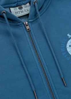 Men's Zip-up hoodie Washed PLANET SURF - Blue