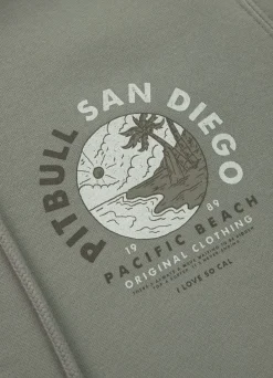 Men's Zip-up hoodie Washed PLANET SURF - Gray Harbour
