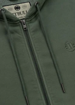 Men's Zip-up hoodie Washed Lancaster II - Washed green