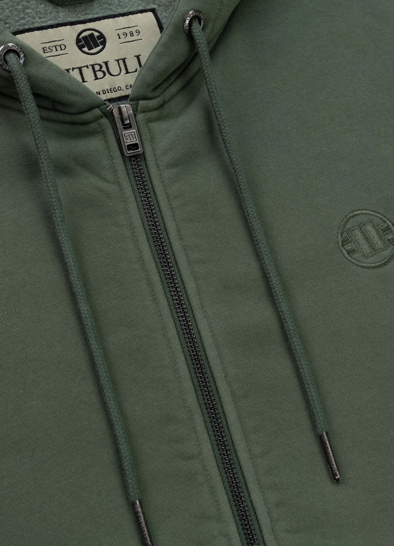 Men's Zip-up hoodie Washed Lancaster II - Washed green