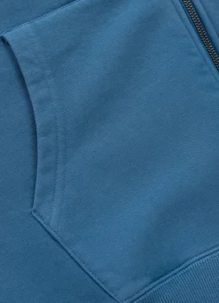 Men's Zip-up hoodie Washed PLANET SURF - Blue