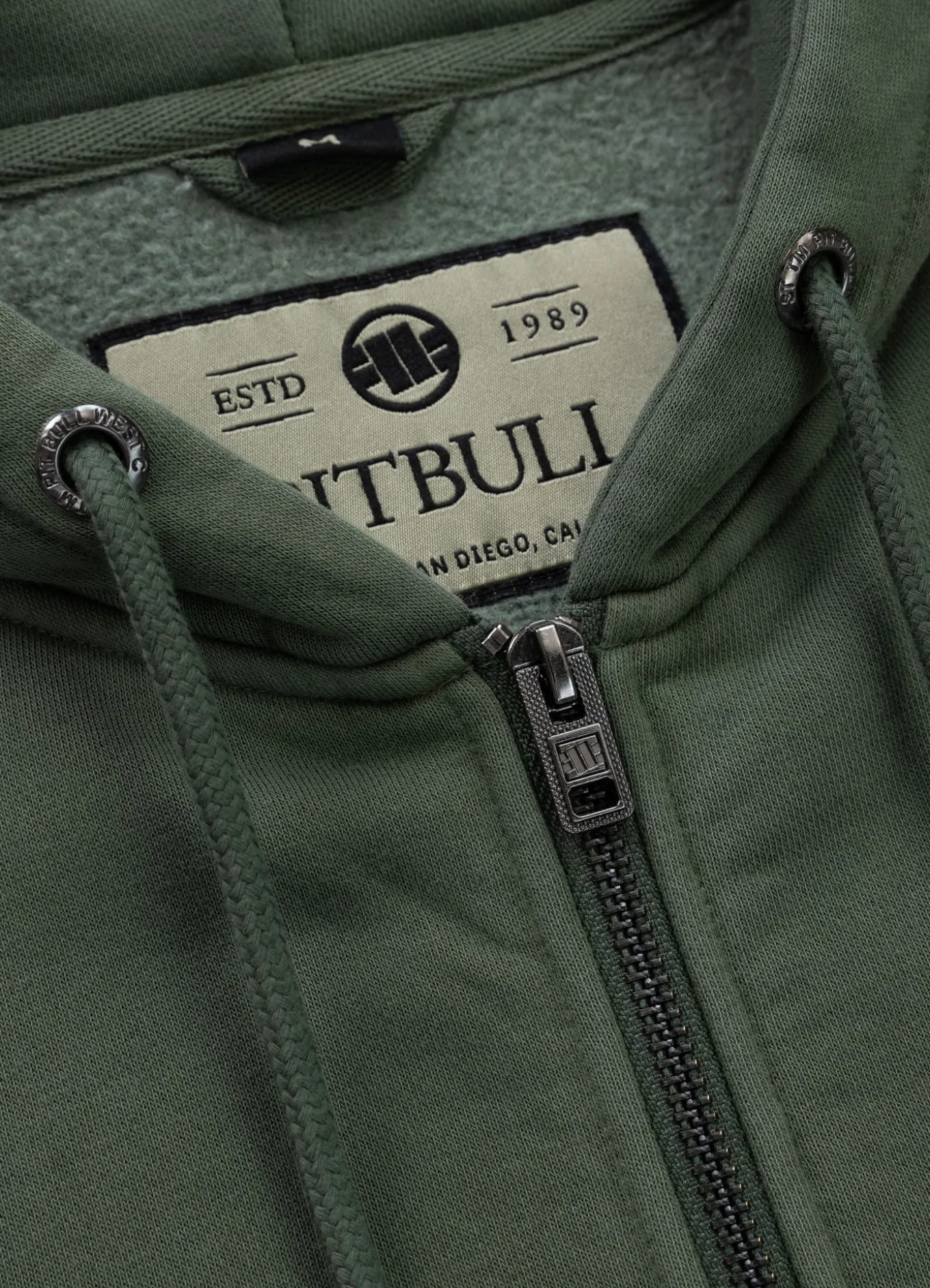 Men's Zip-up hoodie Washed Lancaster II - Washed green