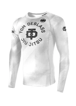 TOM DEBLASS DOT Long Sleeve White Rash Guard