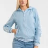 Women's hooded jacket WHITEWOOD - Light blue