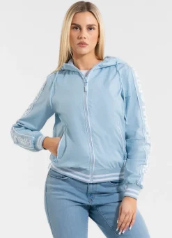 Women's hooded jacket WHITEWOOD - Light blue