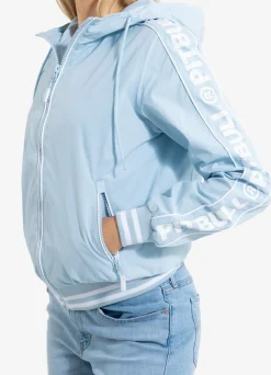 Women's hooded jacket WHITEWOOD - Light blue