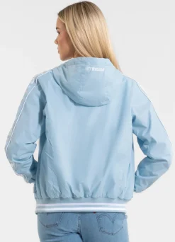 Women's hooded jacket WHITEWOOD - Light blue