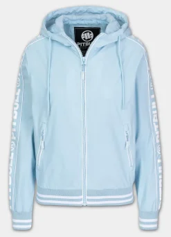 Women's hooded jacket WHITEWOOD - Light blue