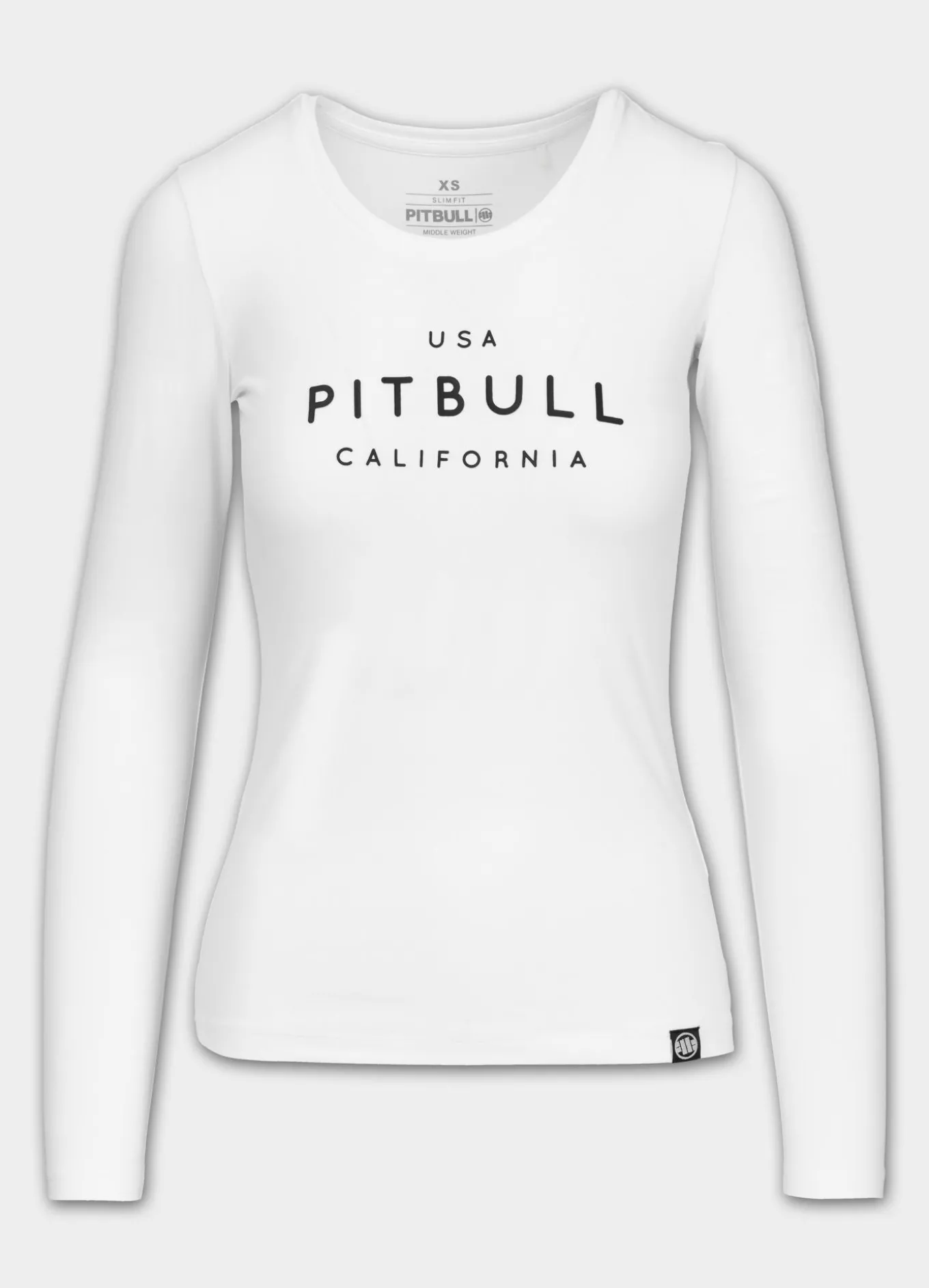 Women's longsleeve Slim Fit USA CAL - White