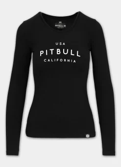 Women's longsleeve Slim Fit USA CAL - Black