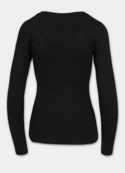 Women's longsleeve Slim Fit USA CAL - Black