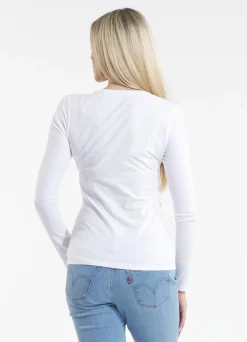 Women's longsleeve Slim Fit USA CAL - White