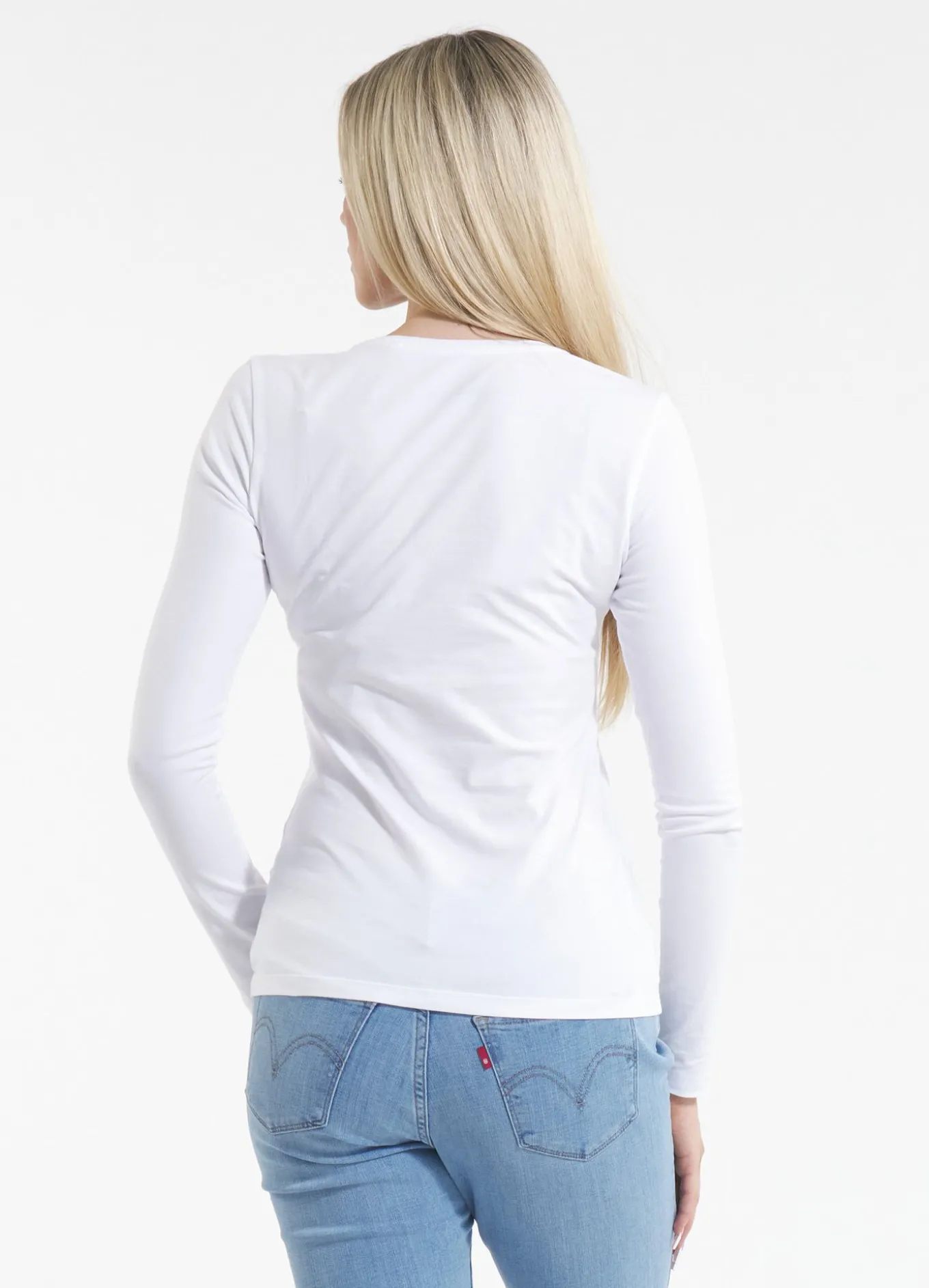 Women's longsleeve Slim Fit USA CAL - White