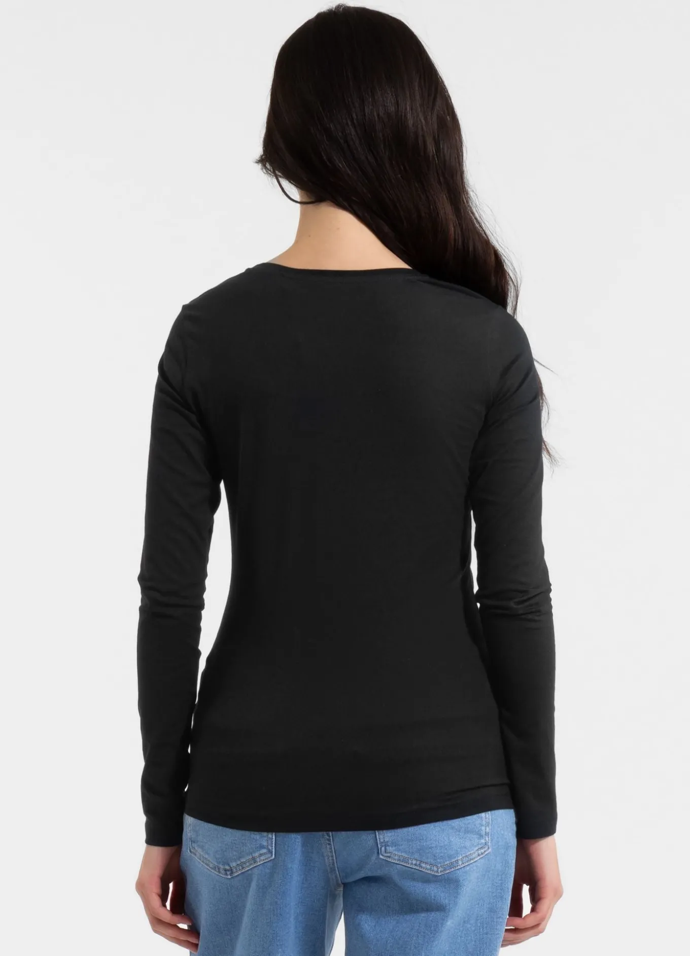 Women's longsleeve Slim Fit USA CAL - Black