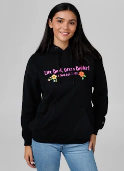 Women's Oversize Hoodie Happy-Pit - Black