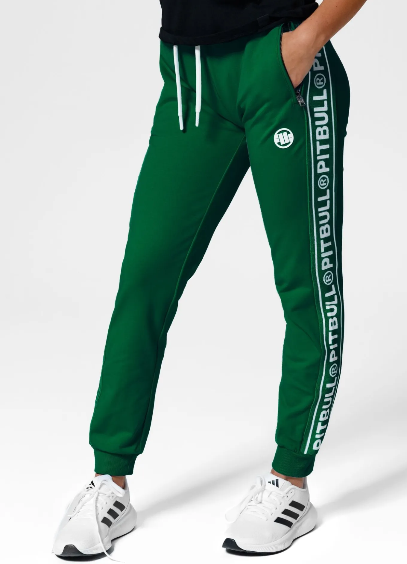 Women's sweatpants French Terry JUDITH - Dark green