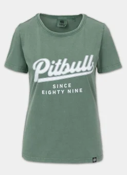 Women's T-Shirt Denim Washed ANGEL LOGO - Green