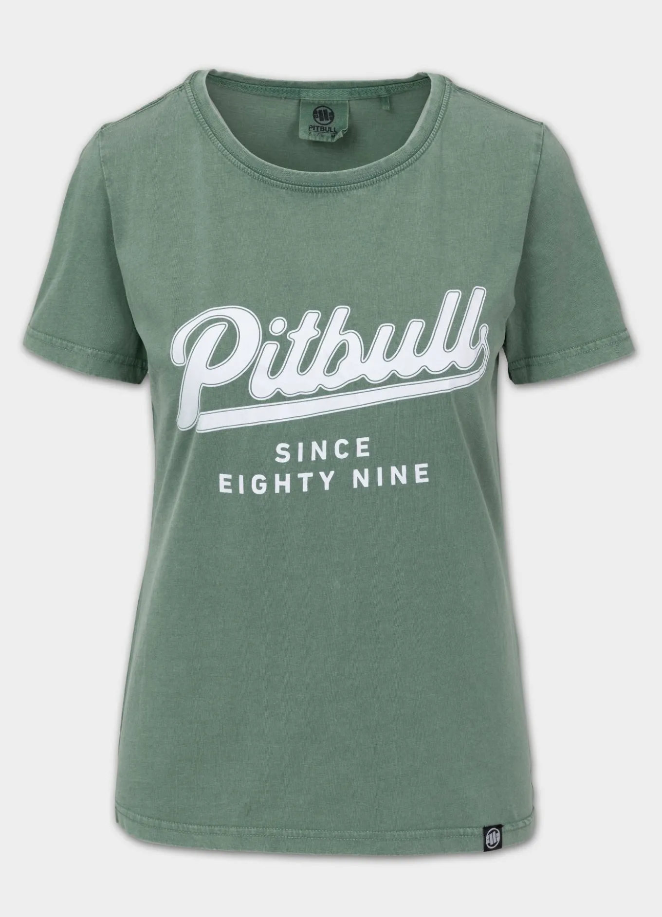 Women's T-Shirt Denim Washed ANGEL LOGO - Green