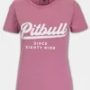 Women's T-Shirt Denim Washed ANGEL LOGO - Pink