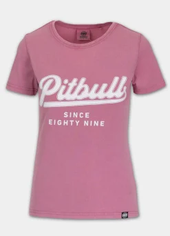 Women's T-Shirt Denim Washed ANGEL LOGO - Pink