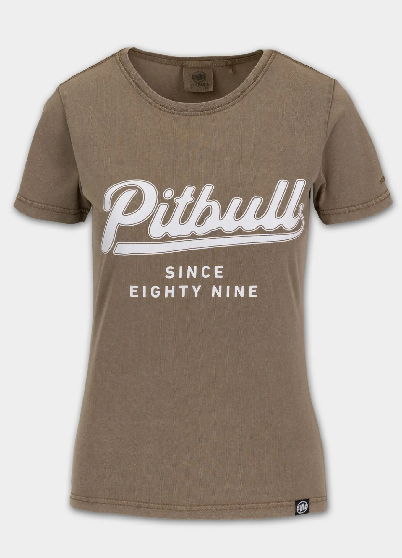 Women's T-Shirt Denim Washed ANGEL LOGO - Coyote brown