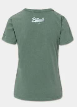 Women's T-Shirt Denim Washed ANGEL LOGO - Green