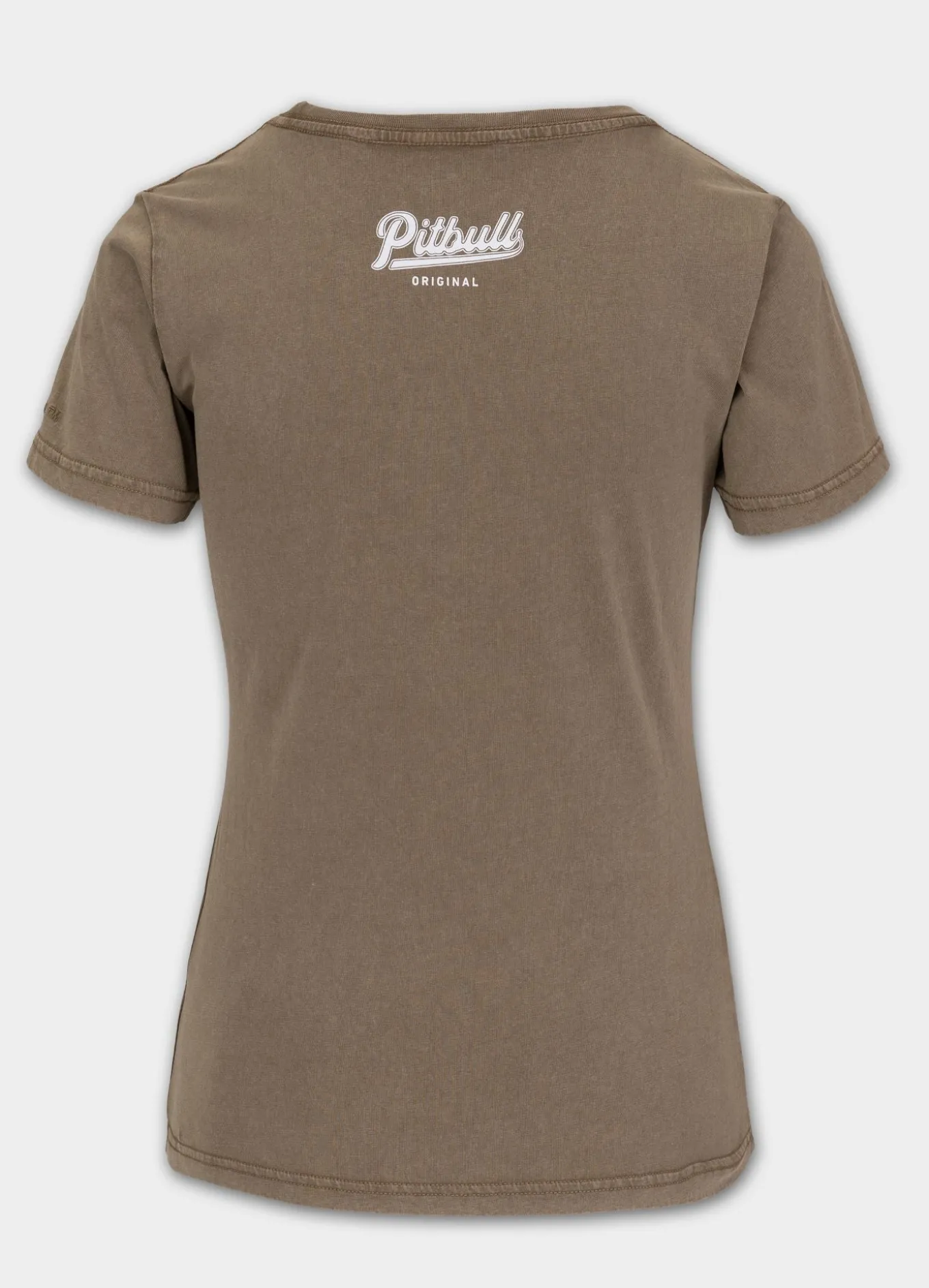 Women's T-Shirt Denim Washed ANGEL LOGO - Coyote brown