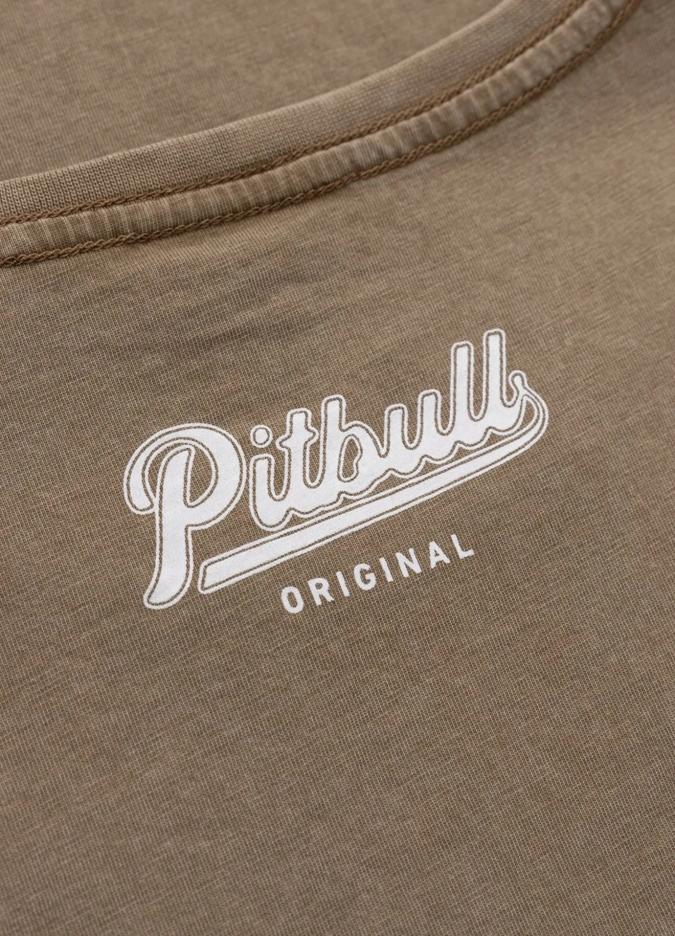 Women's T-Shirt Denim Washed ANGEL LOGO - Coyote brown