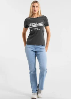 Women's T-Shirt Denim Washed ANGEL LOGO - Graphite