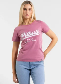 Women's T-Shirt Denim Washed ANGEL LOGO - Pink