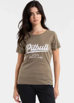 Women's T-Shirt Denim Washed ANGEL LOGO - Coyote brown