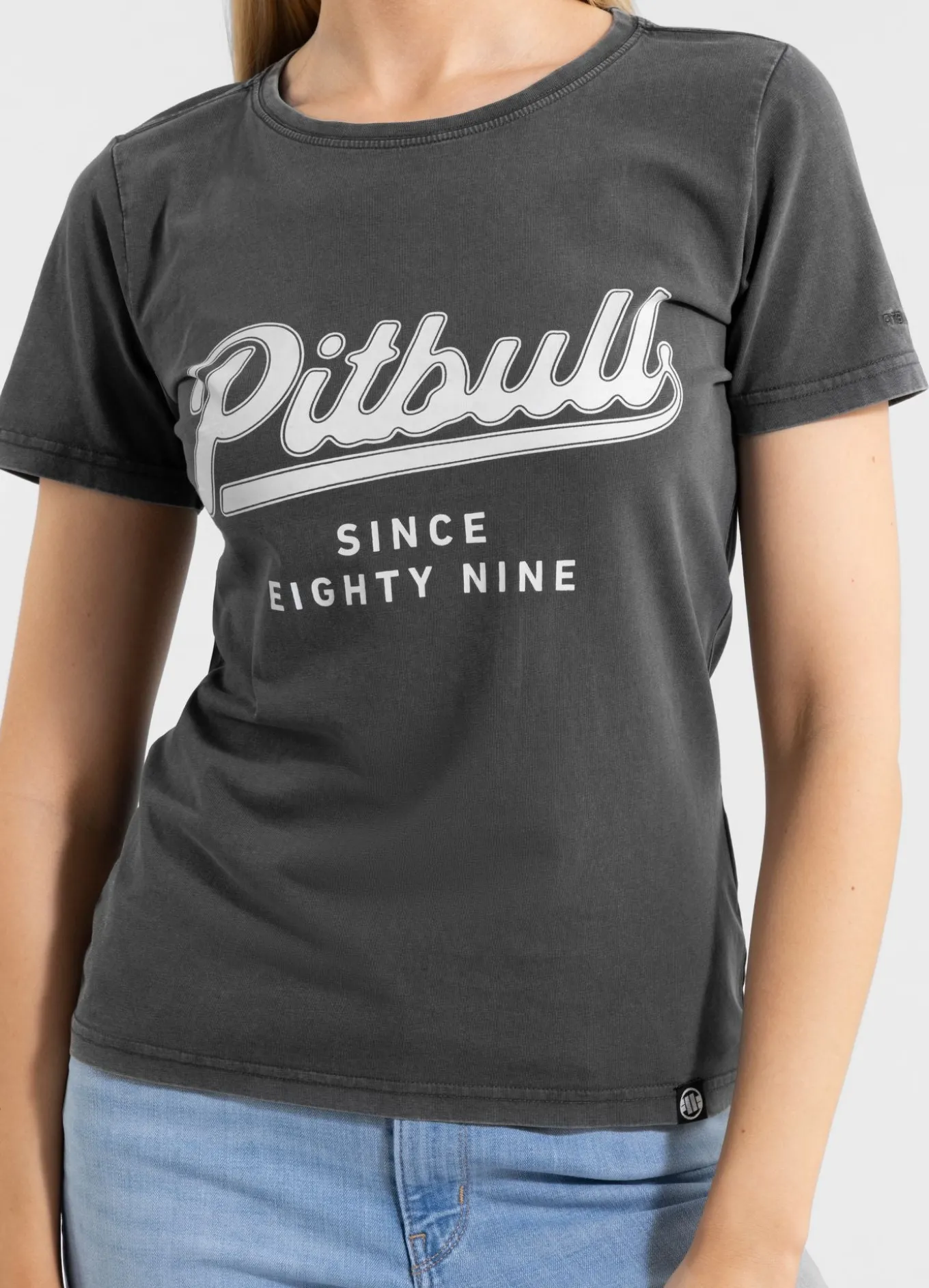 Women's T-Shirt Denim Washed ANGEL LOGO - Graphite