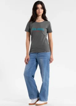 Women's T-Shirt Denim Washed SANTA MUERTE 25 - Graphite