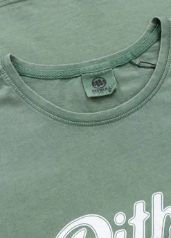 Women's T-Shirt Denim Washed ANGEL LOGO - Green