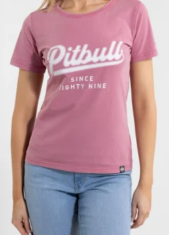 Women's T-Shirt Denim Washed ANGEL LOGO - Pink