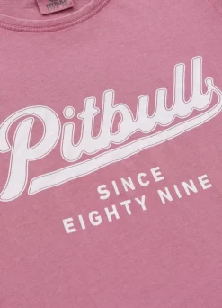 Women's T-Shirt Denim Washed ANGEL LOGO - Pink
