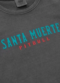 Women's T-Shirt Denim Washed SANTA MUERTE 25 - Graphite