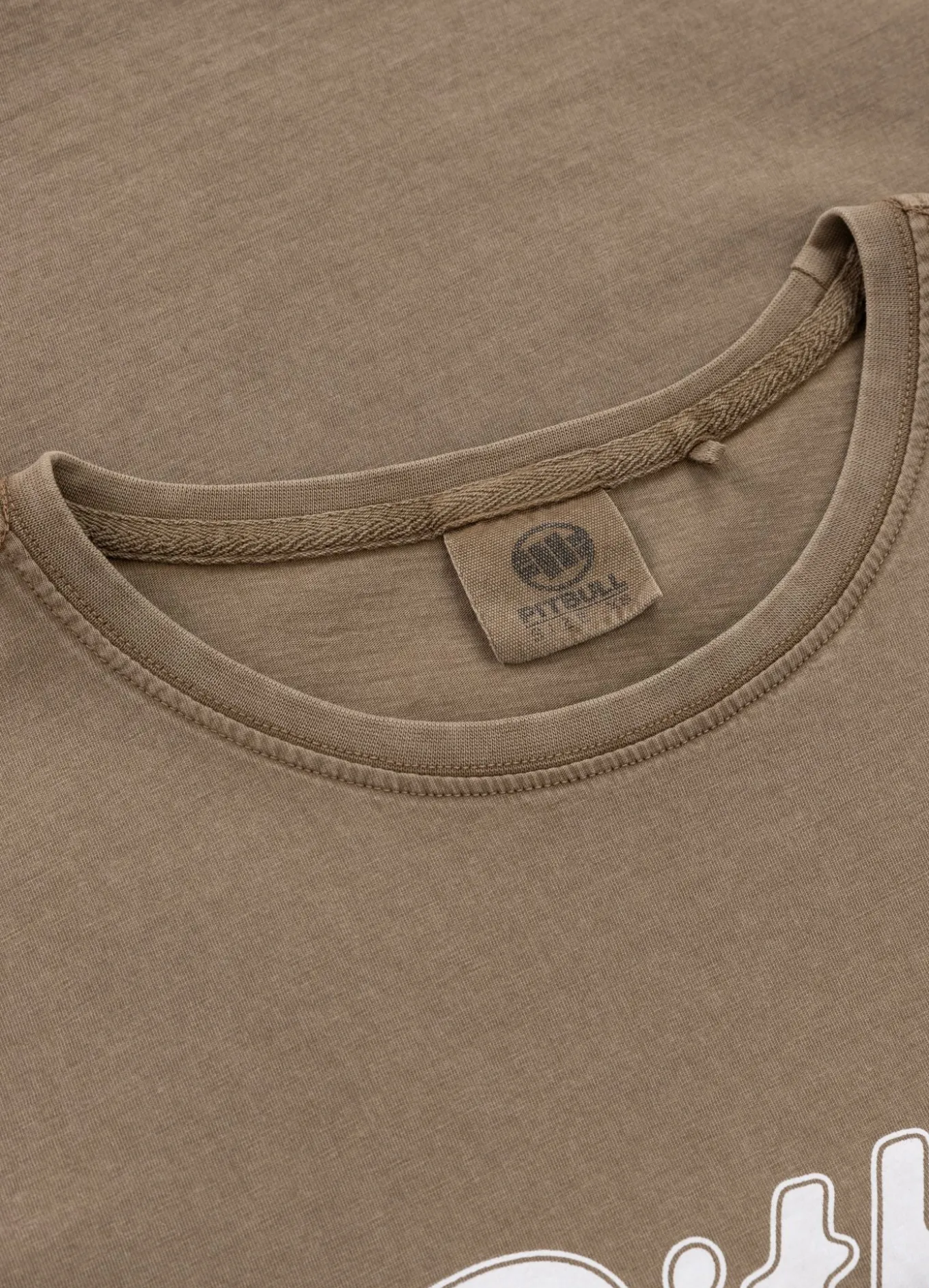 Women's T-Shirt Denim Washed ANGEL LOGO - Coyote brown