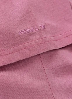 Women's T-Shirt Denim Washed ANGEL LOGO - Pink