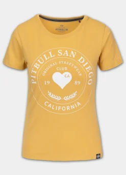 Women's T-Shirt HEARTIE - Pale yellow