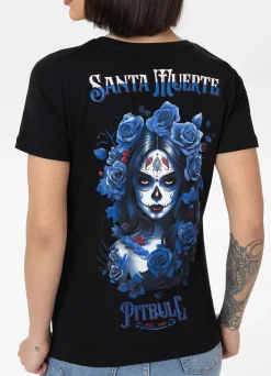 Women's T-Shirt SANTA MUERTE BLUE - Black